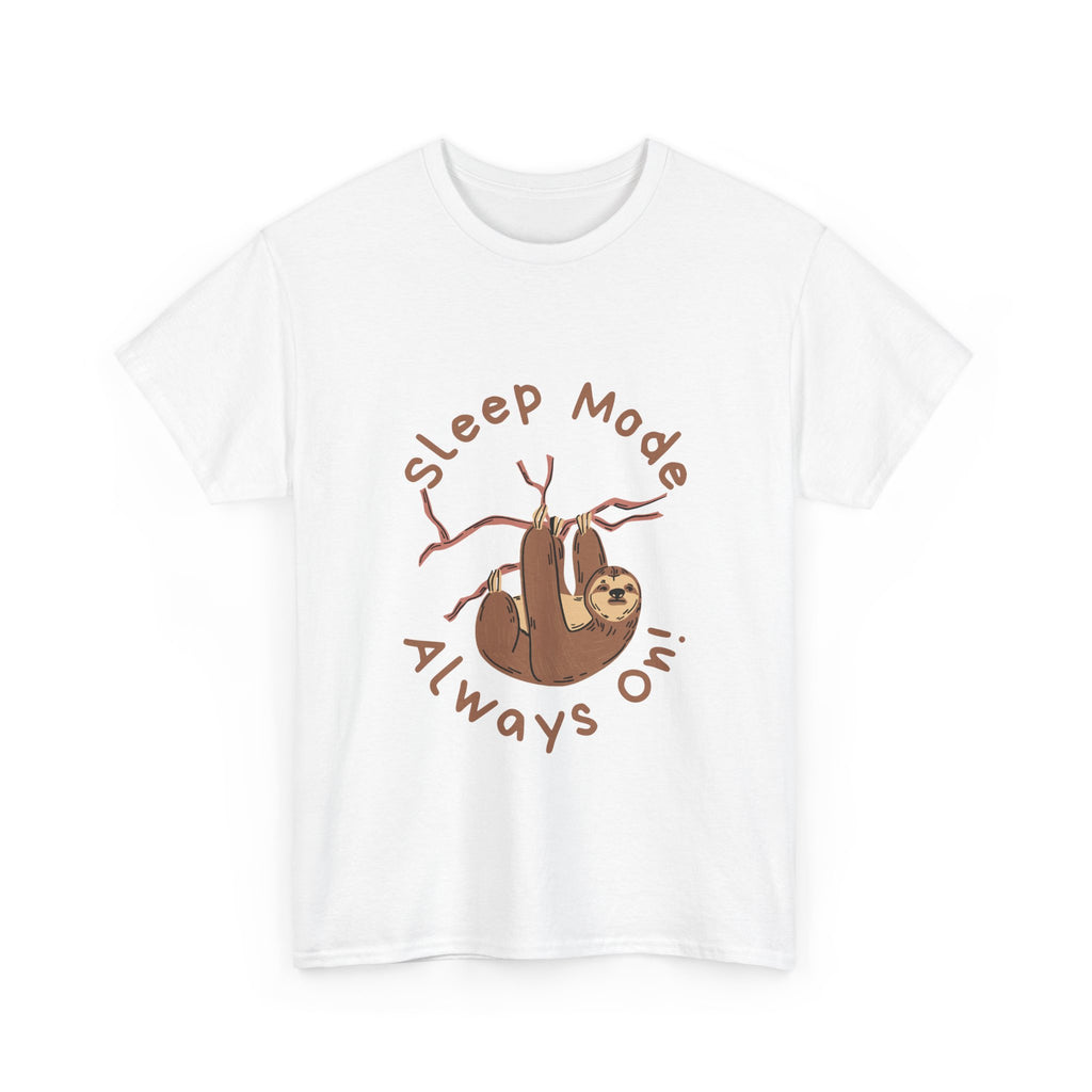 Sleep Mode Sloth Unisex Heavy Cotton Tee - Relaxed Fit T-Shirt