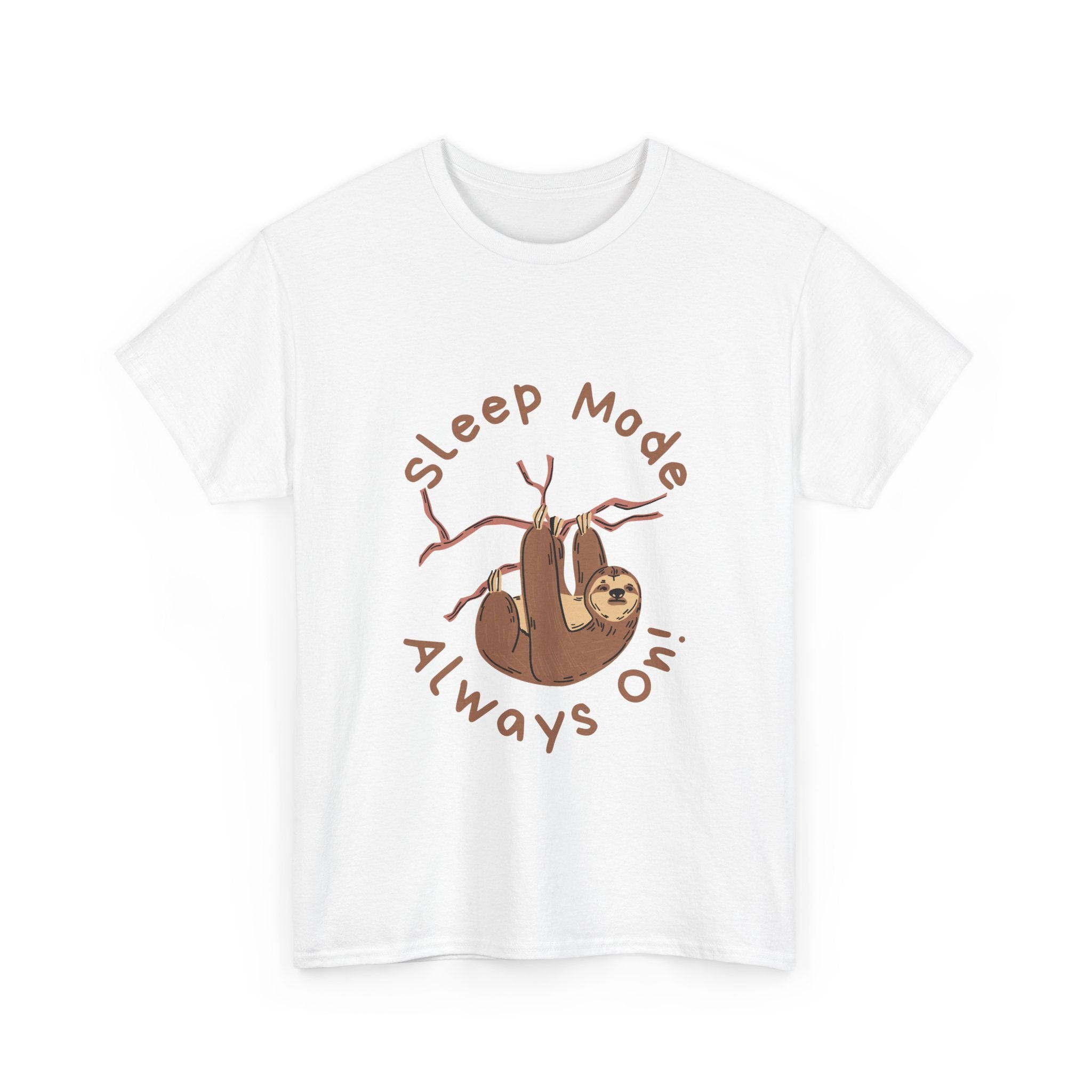 Sleep Mode Sloth Unisex Heavy Cotton Tee - Relaxed Fit T-Shirt