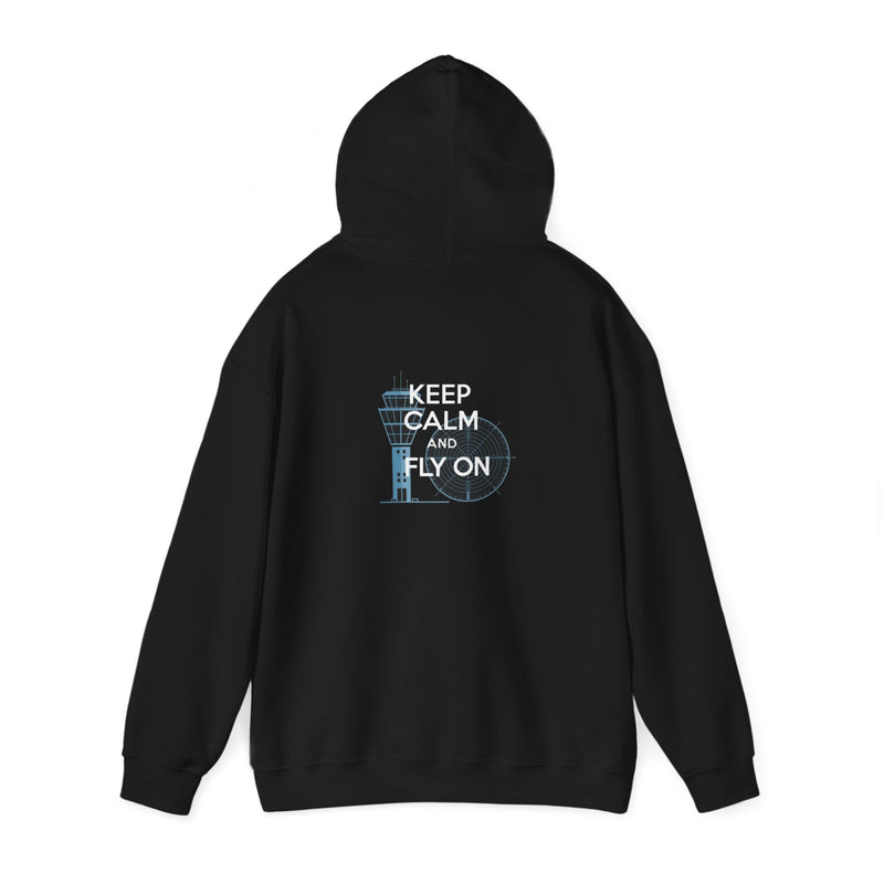 Keep Calm and Fly On  Unisex Heavy Blend™ Hooded Sweatshirt