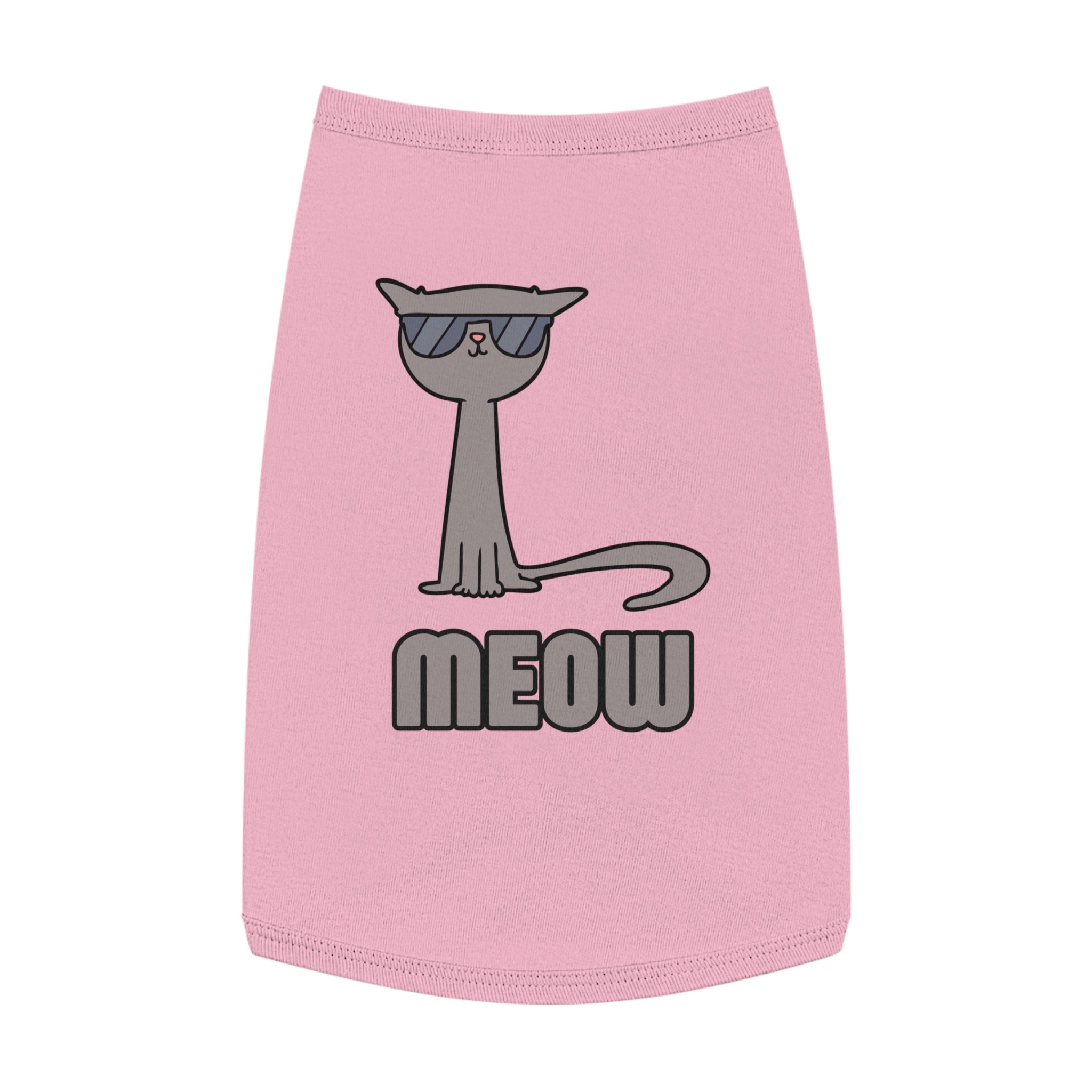Cool Cat Pet Tank Top - Fun Meow Design for Stylish Pets