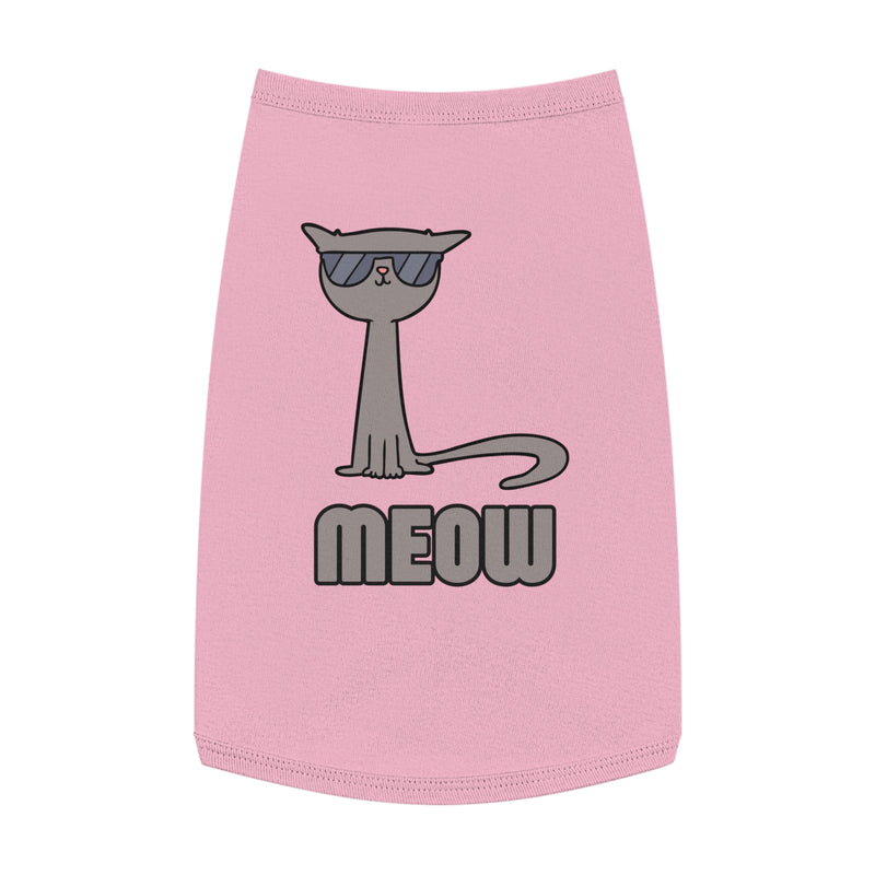 Cool Cat Pet Tank Top - Fun Meow Design for Stylish Pets