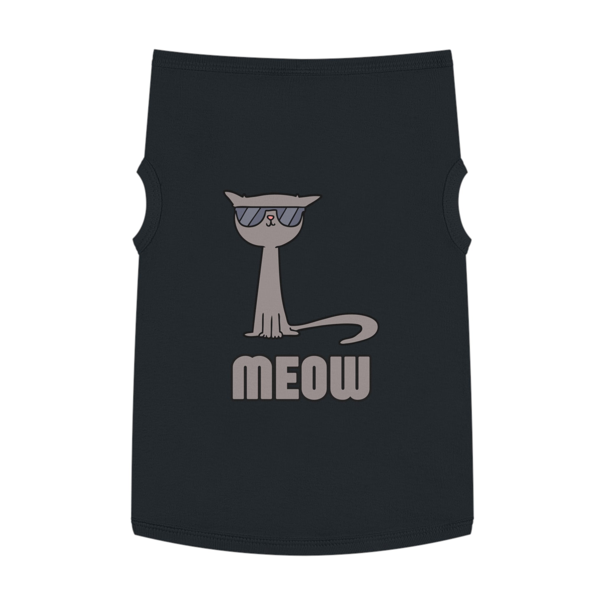 Cool Cat Pet Tank Top - Fun Meow Design for Stylish Pets