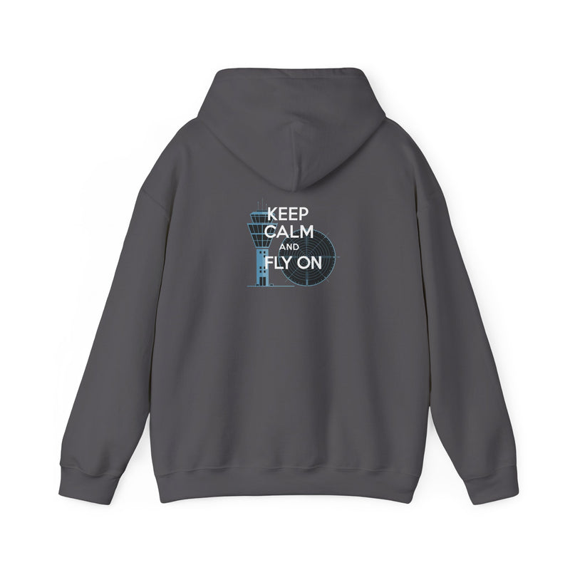 Keep Calm and Fly On  Unisex Heavy Blend™ Hooded Sweatshirt
