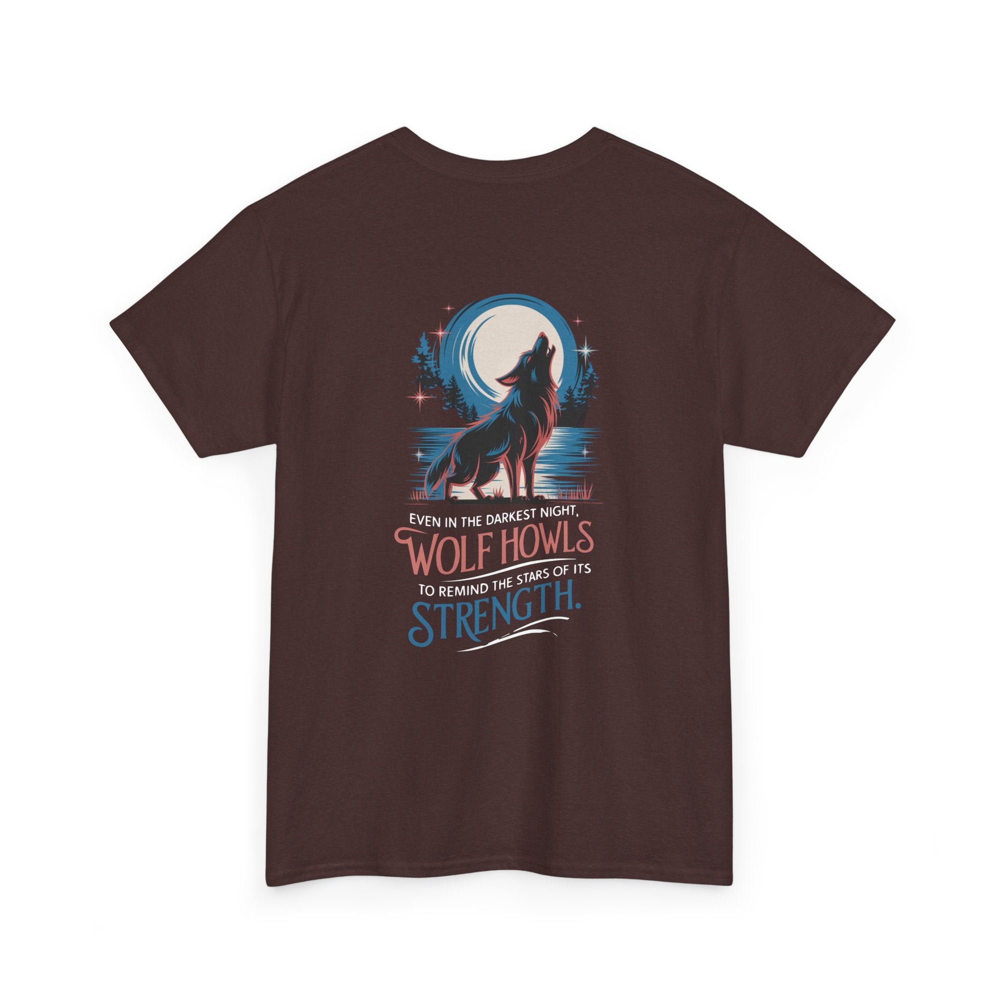 Unisex Heavy Cotton Tee: "WOLF HOWLS" - T-Shirt