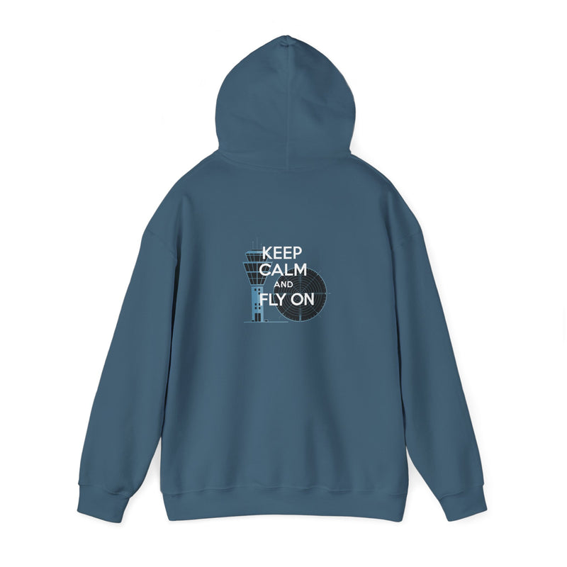 Keep Calm and Fly On  Unisex Heavy Blend™ Hooded Sweatshirt