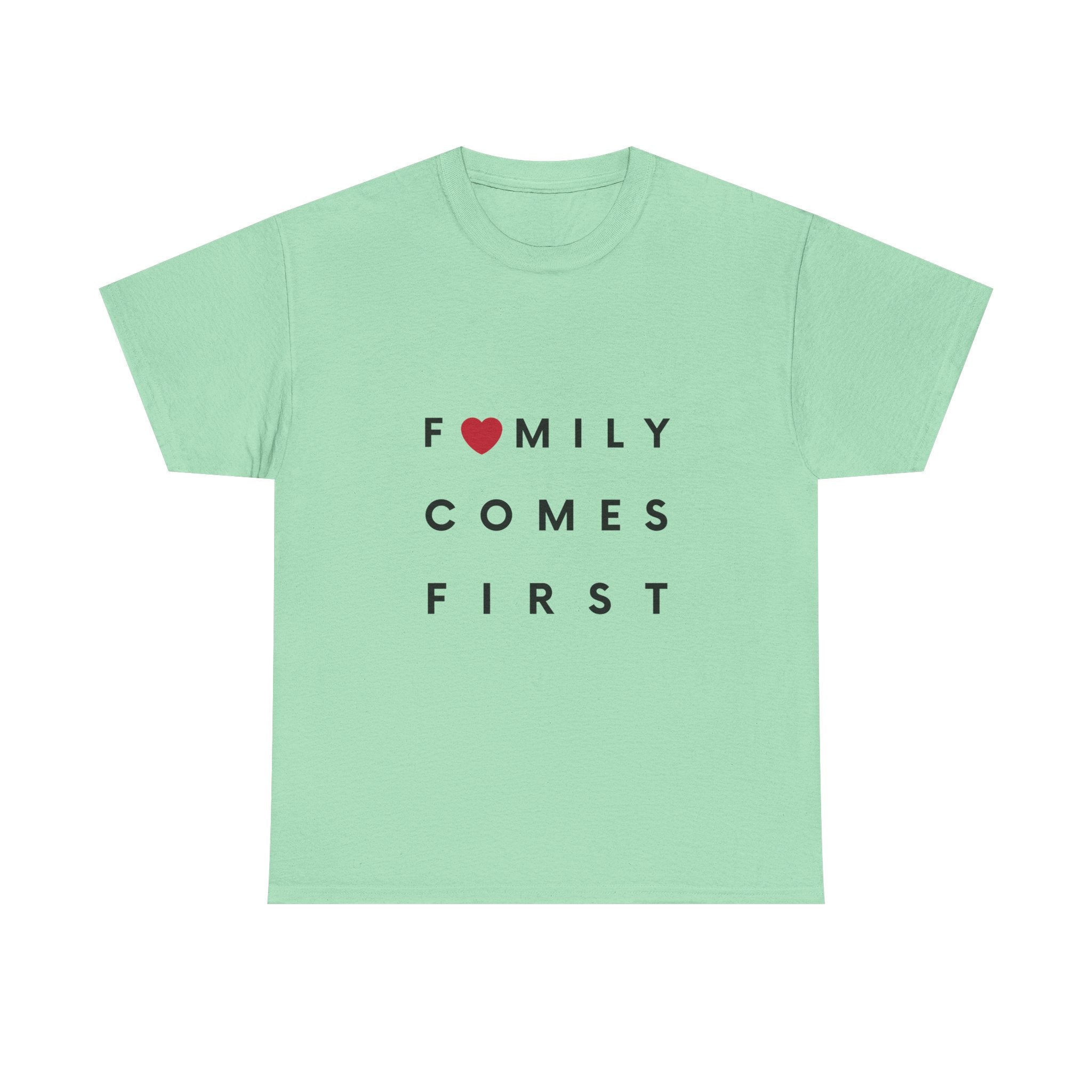 Family Comes First Unisex Heavy Cotton Tee