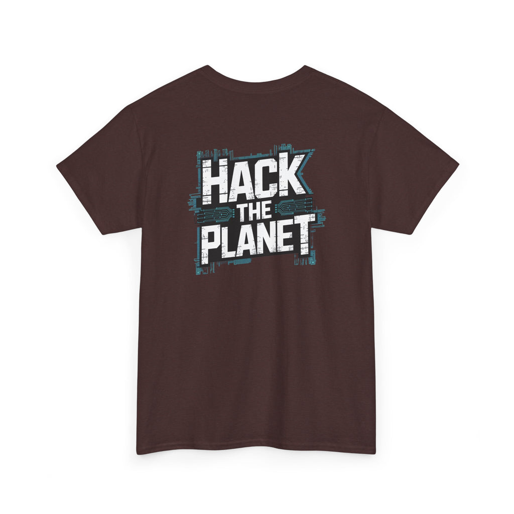 Unisex Heavy Cotton Tee: "Hack the Planet" - T-Shirt