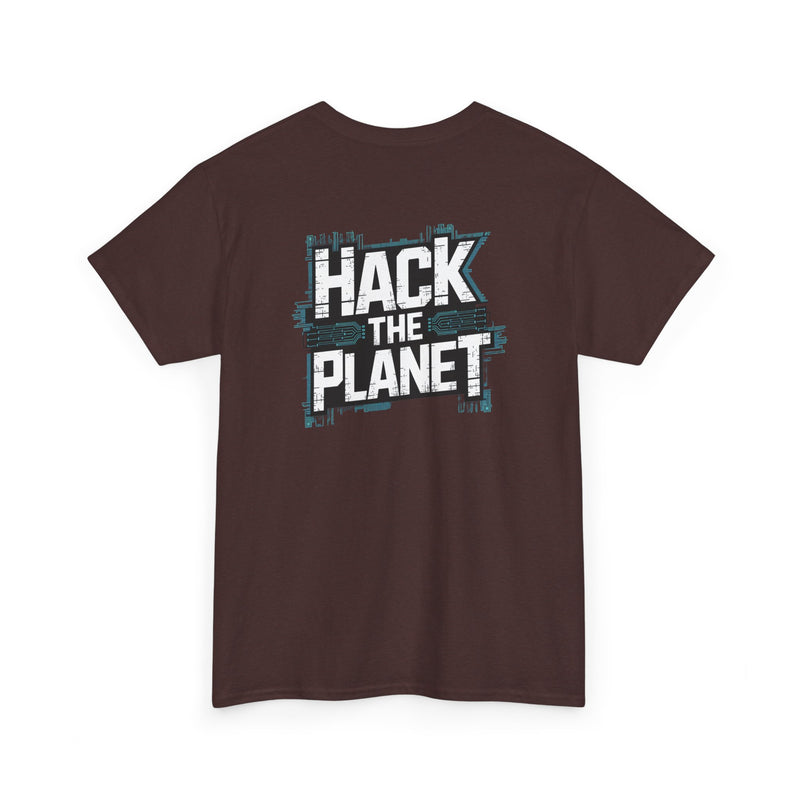 Unisex Heavy Cotton Tee: "Hack the Planet" - T-Shirt