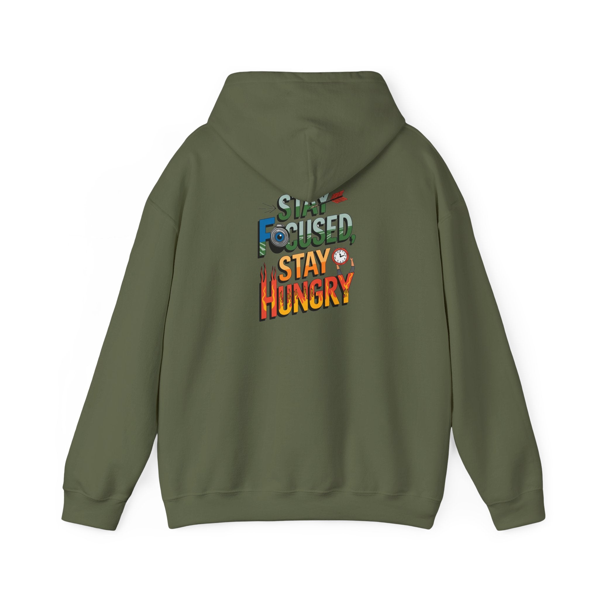 Unisex Heavy Blend™ Hooded Sweatshirt "Stay Focused Stay Hungry"