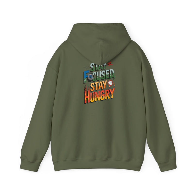 Unisex Heavy Blend™ Hooded Sweatshirt "Stay Focused Stay Hungry"