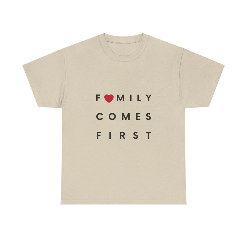 Family Comes First Unisex Heavy Cotton Tee