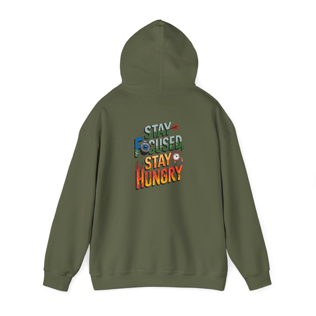 Unisex Heavy Blend™ Hooded Sweatshirt "Stay Focused Stay Hungry"