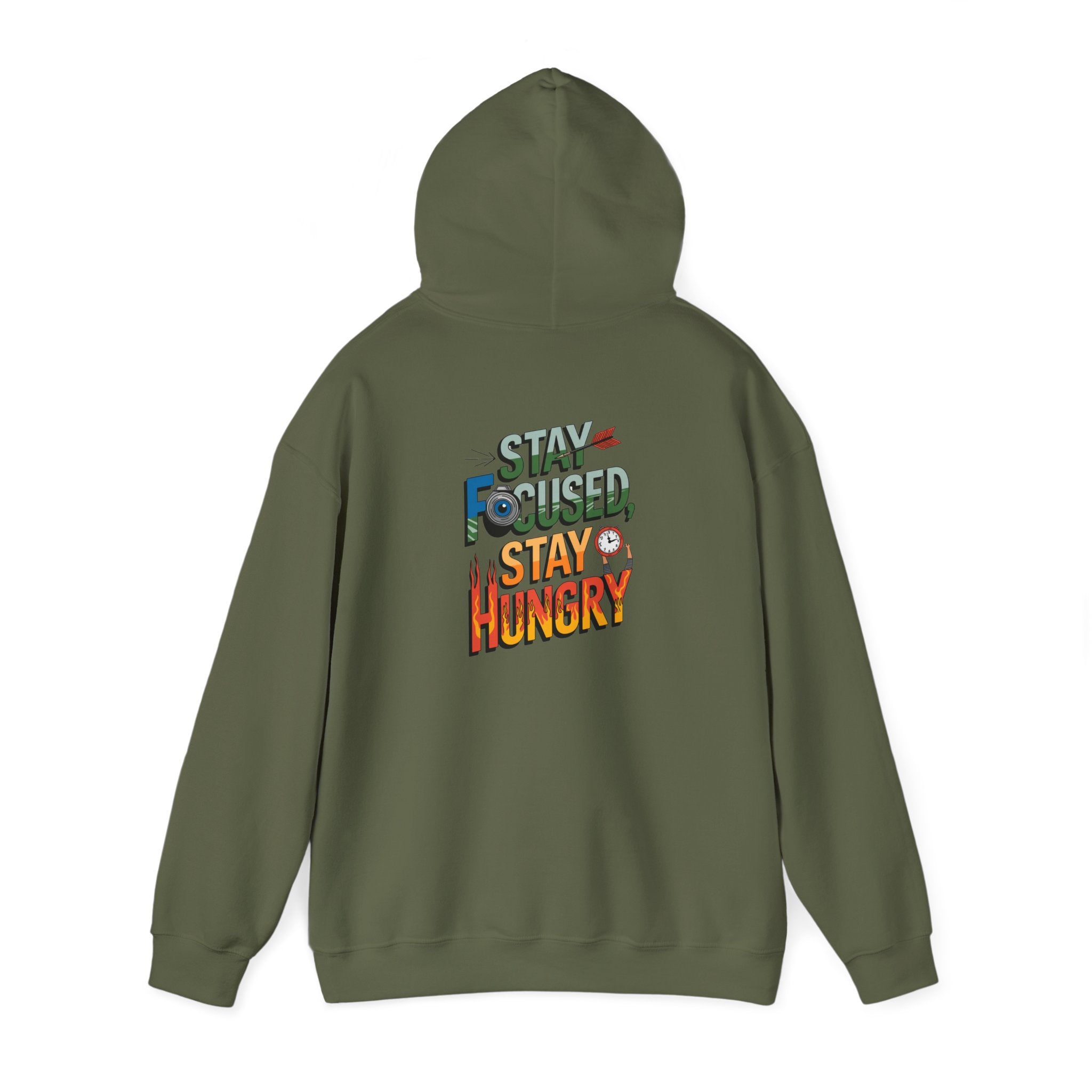 Unisex Heavy Blend™ Hooded Sweatshirt "Stay Focused Stay Hungry"