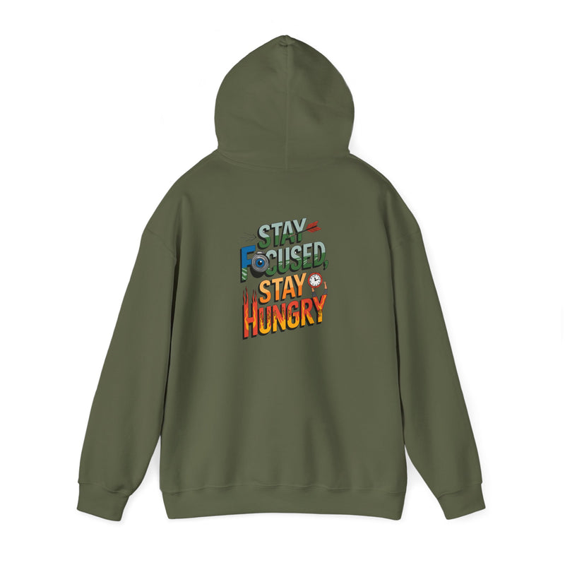 Unisex Heavy Blend™ Hooded Sweatshirt "Stay Focused Stay Hungry"