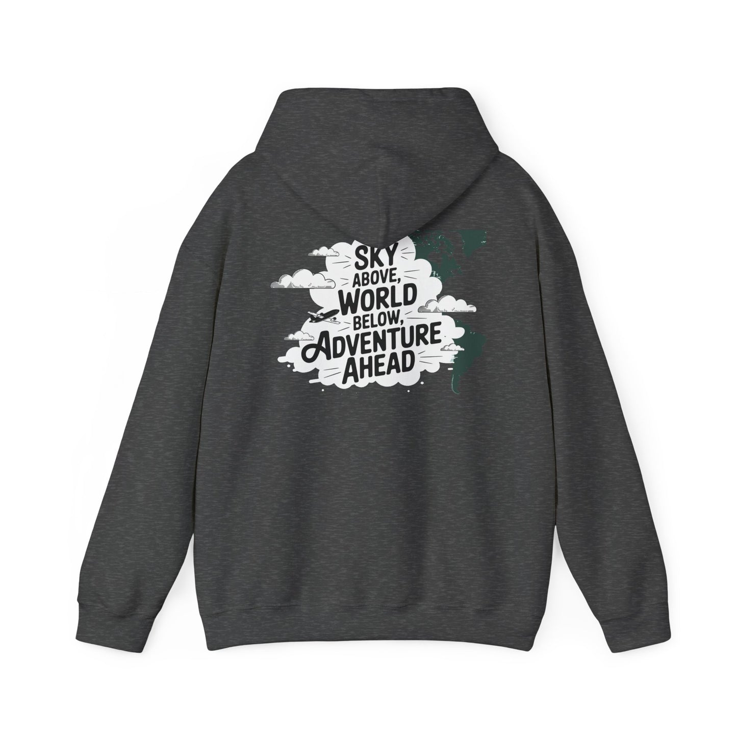Unisex Heavy Blend™ Hooded Sweatshirt Sky above world below