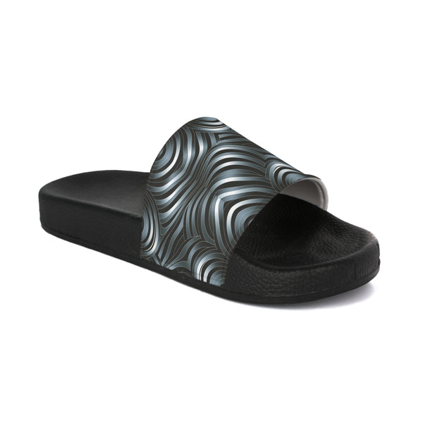 Stylish Men's Slide Sandals with Wave Pattern - Perfect for Summer and Relaxation
