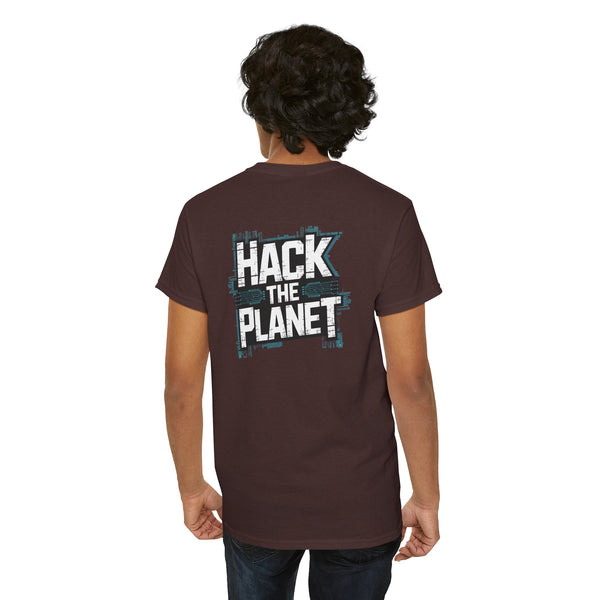 Unisex Heavy Cotton Tee: "Hack the Planet" - T-Shirt