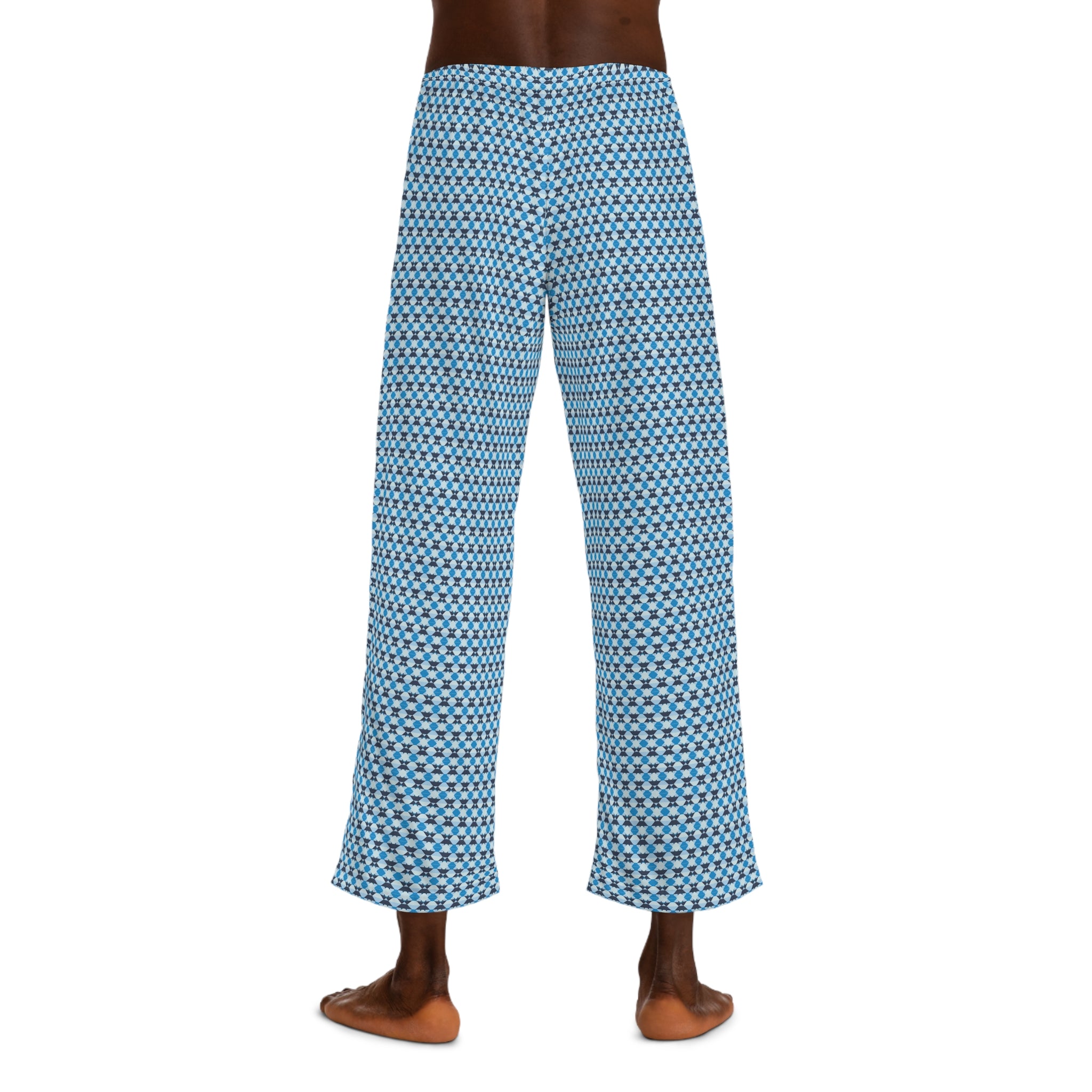 Men's Cozy Blue Pattern Pajama Pants - Comfortable Sleepwear for Relaxing Nights
