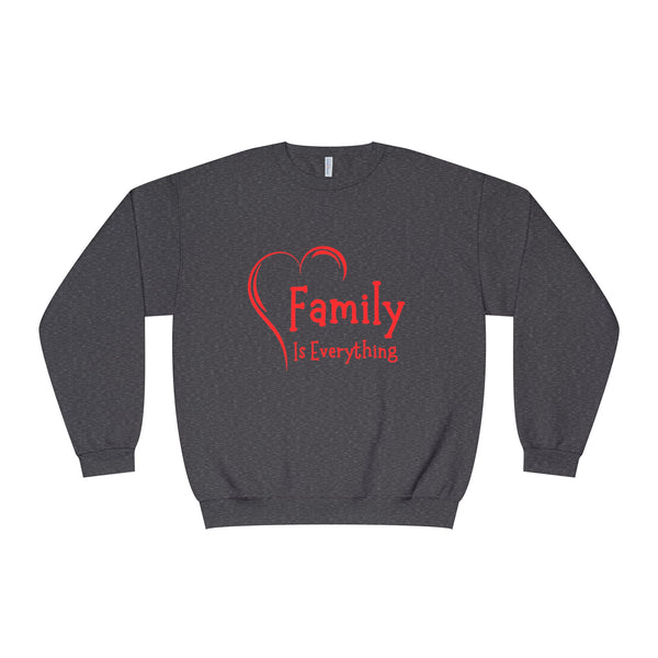 Family Is Everything Crewneck Sweatshirt - Unisex Casual Wear for Family Gatherings