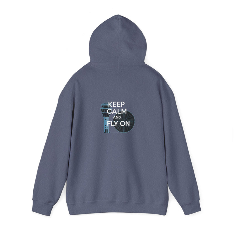 Keep Calm and Fly On  Unisex Heavy Blend™ Hooded Sweatshirt