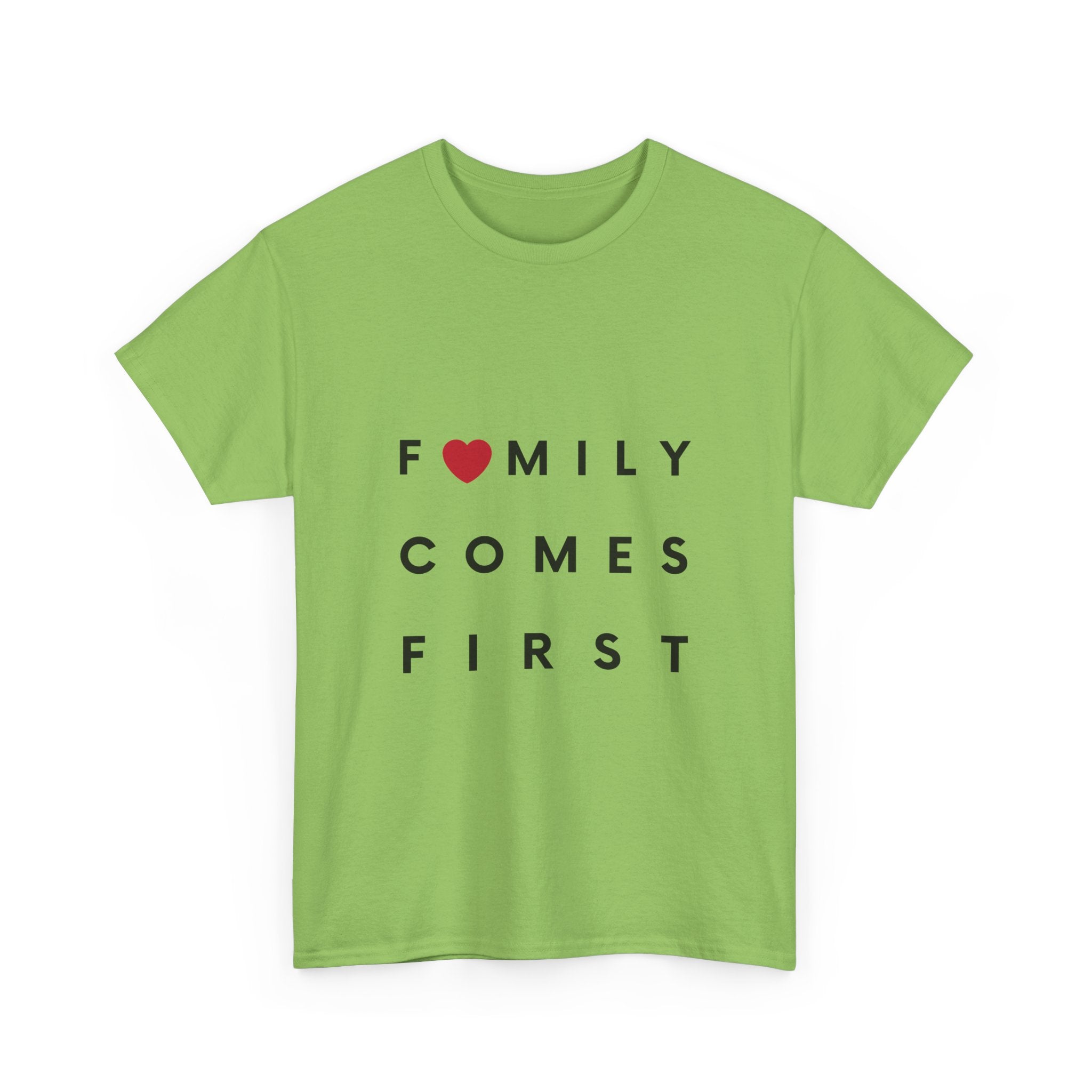 Family Comes First Unisex Heavy Cotton Tee