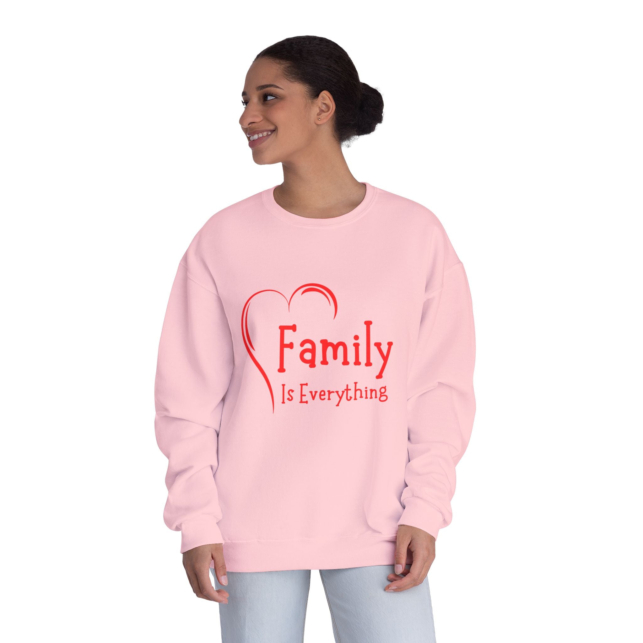 Family Is Everything Crewneck Sweatshirt - Unisex Casual Wear for Family Gatherings