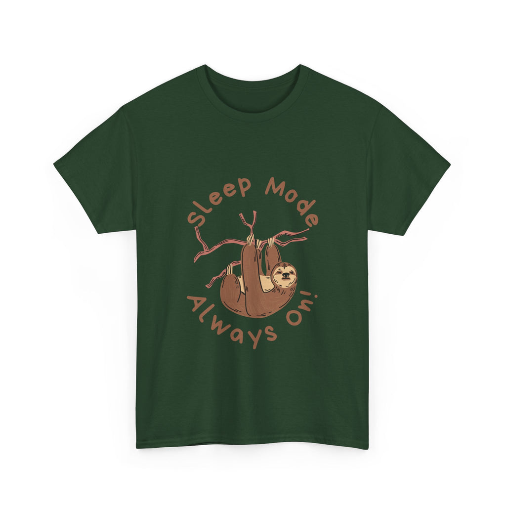 Sleep Mode Sloth Unisex Heavy Cotton Tee - Relaxed Fit T-Shirt