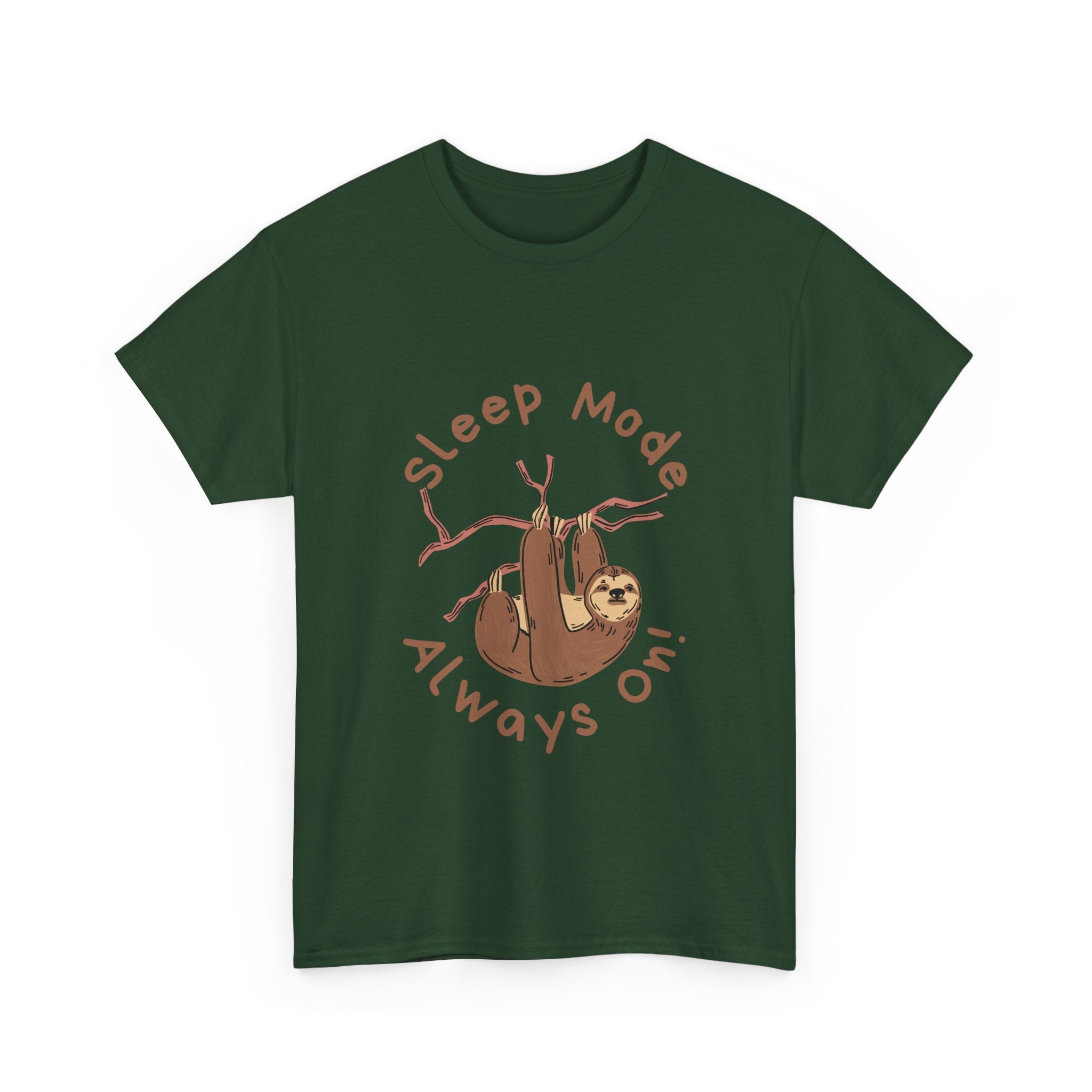 Sleep Mode Sloth Unisex Heavy Cotton Tee - Relaxed Fit T-Shirt