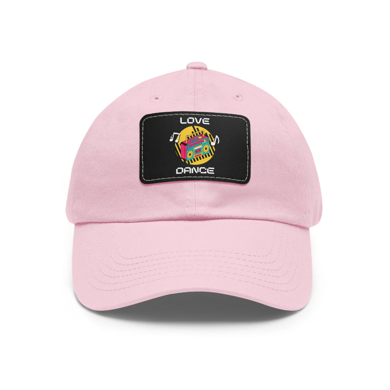 Love Dance Dad Hat with Leather Patch - Casual Style for Dance Lovers