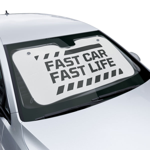 Fast Car Fast Life Sun Shades - Stylish Automotive Accessories for Car Enthusiasts