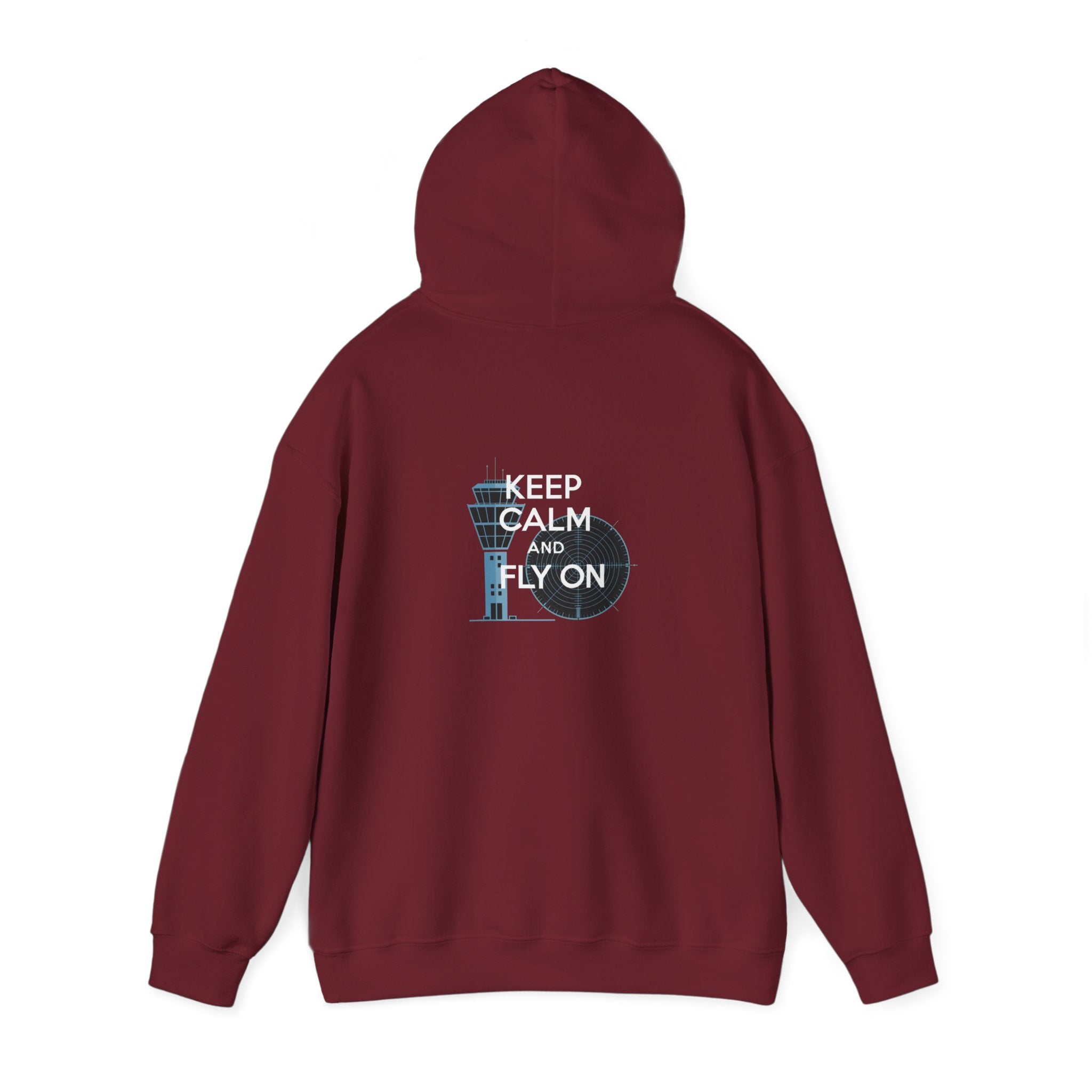 Keep Calm and Fly On  Unisex Heavy Blend™ Hooded Sweatshirt