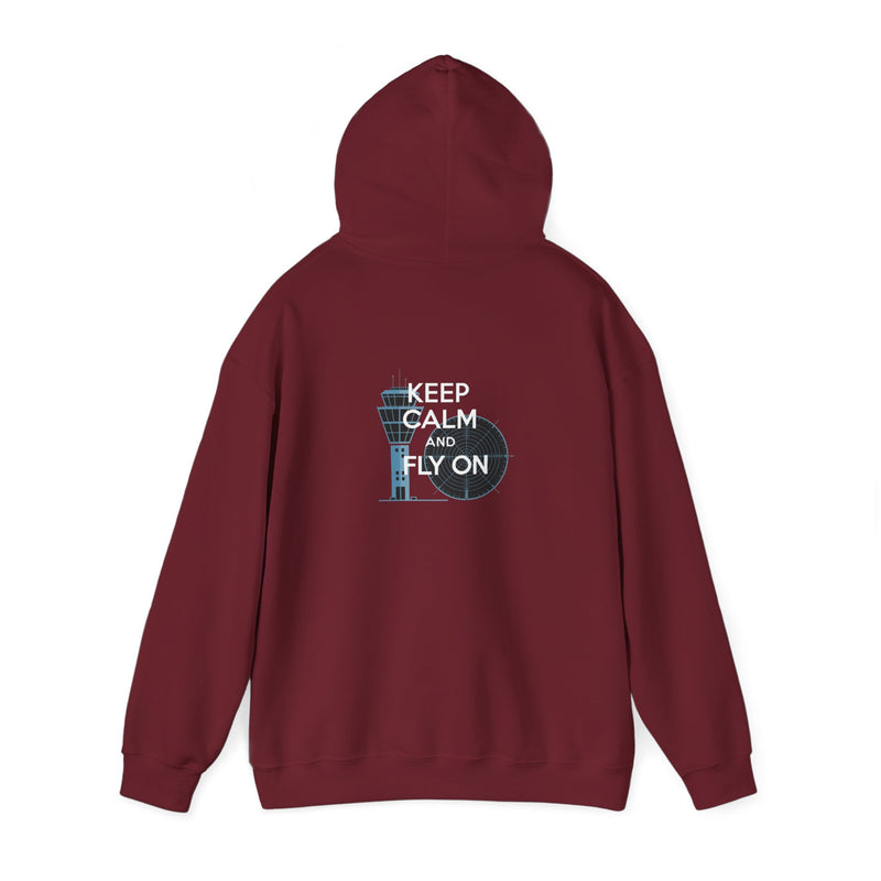 Keep Calm and Fly On  Unisex Heavy Blend™ Hooded Sweatshirt