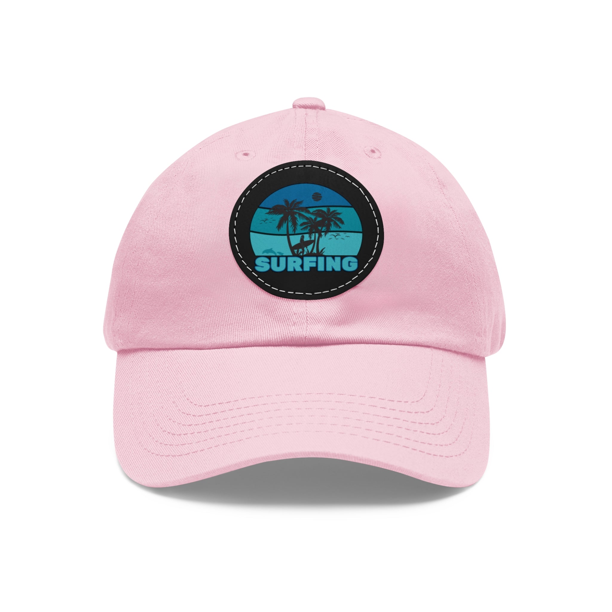 Surfing Dad Hat with Leather Patch - Casual Beach Style