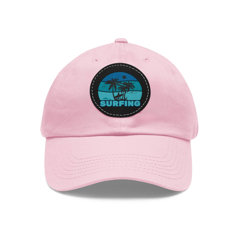 Surfing Dad Hat with Leather Patch - Casual Beach Style