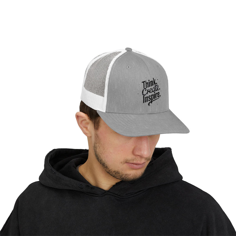 Inspirational Snapback Trucker Cap - Think Create Inspire