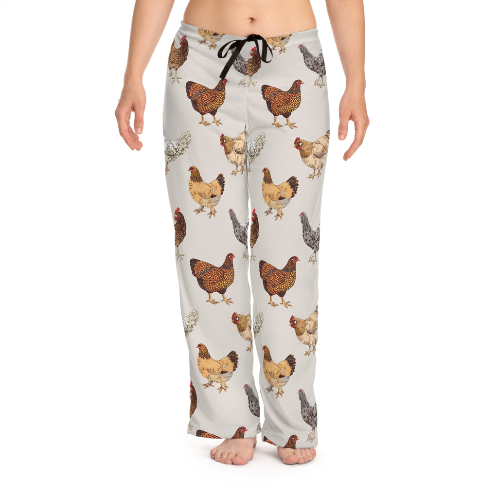 Cozy Chicken Print Women's Pajama Pants | Fun Loungewear for Farm Lovers