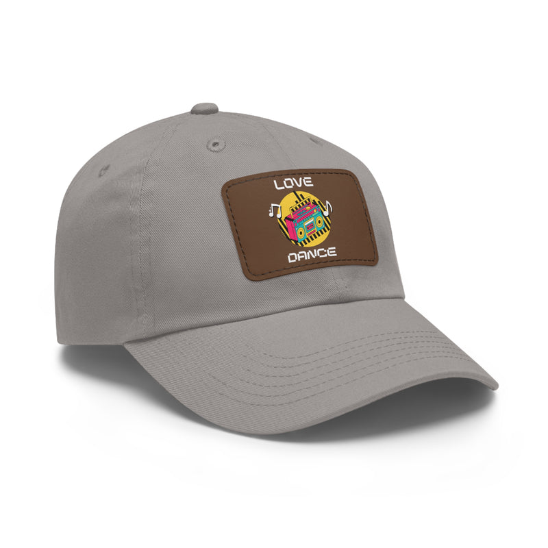 Love Dance Dad Hat with Leather Patch - Casual Style for Dance Lovers