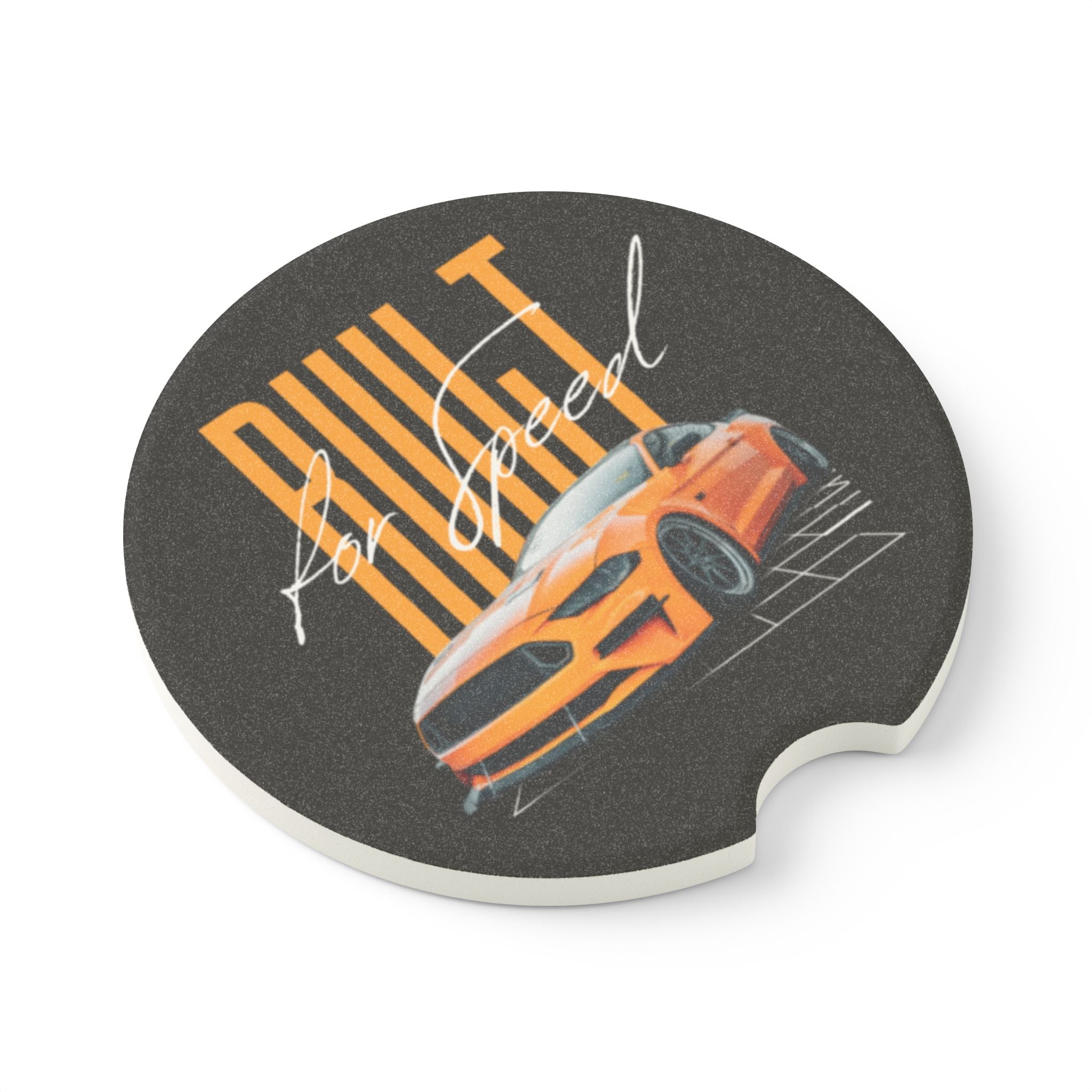 Built for Speed Soapstone Car Coaster - Stylish Automotive Accessory for Car Enthusiasts