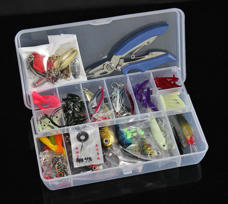 132-Piece Fishing Lures Kit — Minnow, Hooks & Tackle Box - hover
