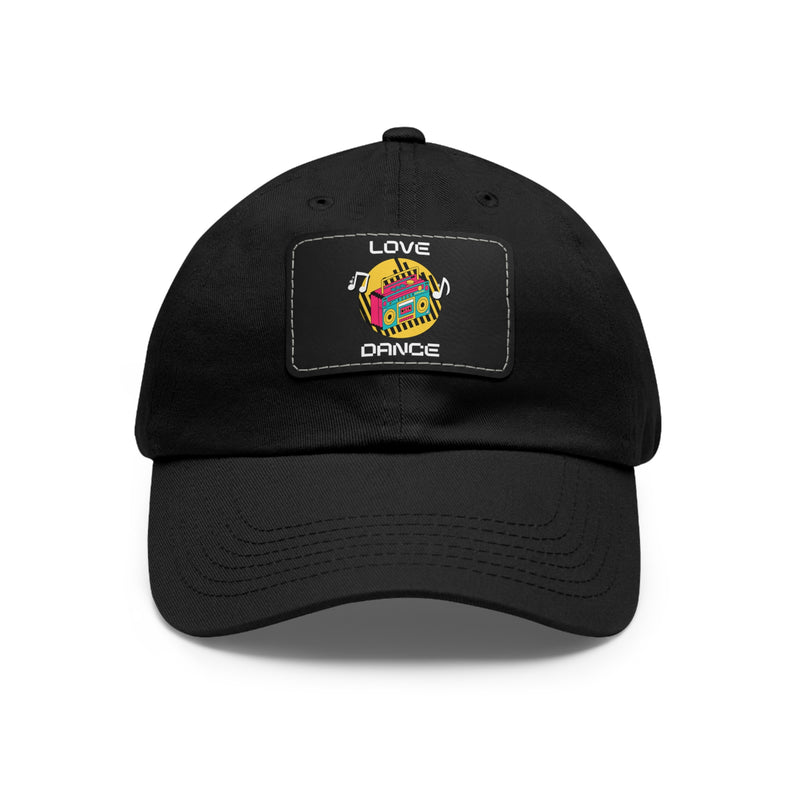 Love Dance Dad Hat with Leather Patch - Casual Style for Dance Lovers