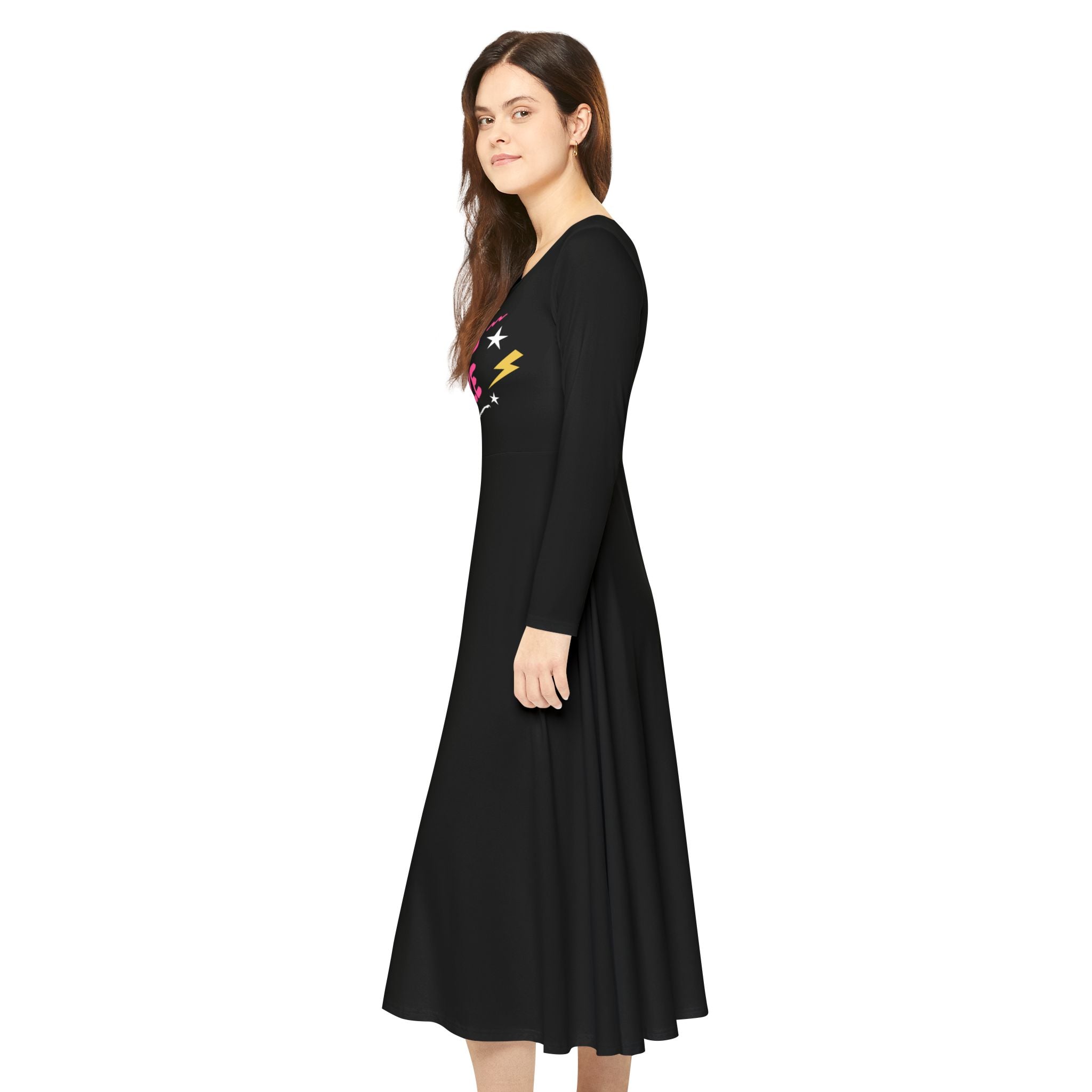 Love to Dance Long Sleeve Dress for Dance Lovers