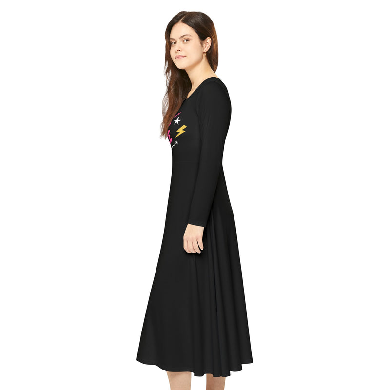 Love to Dance Long Sleeve Dress for Dance Lovers