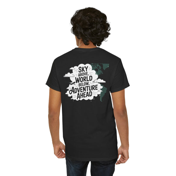 Unisex Heavy Cotton Tee: "sky above world below" T-Shirt