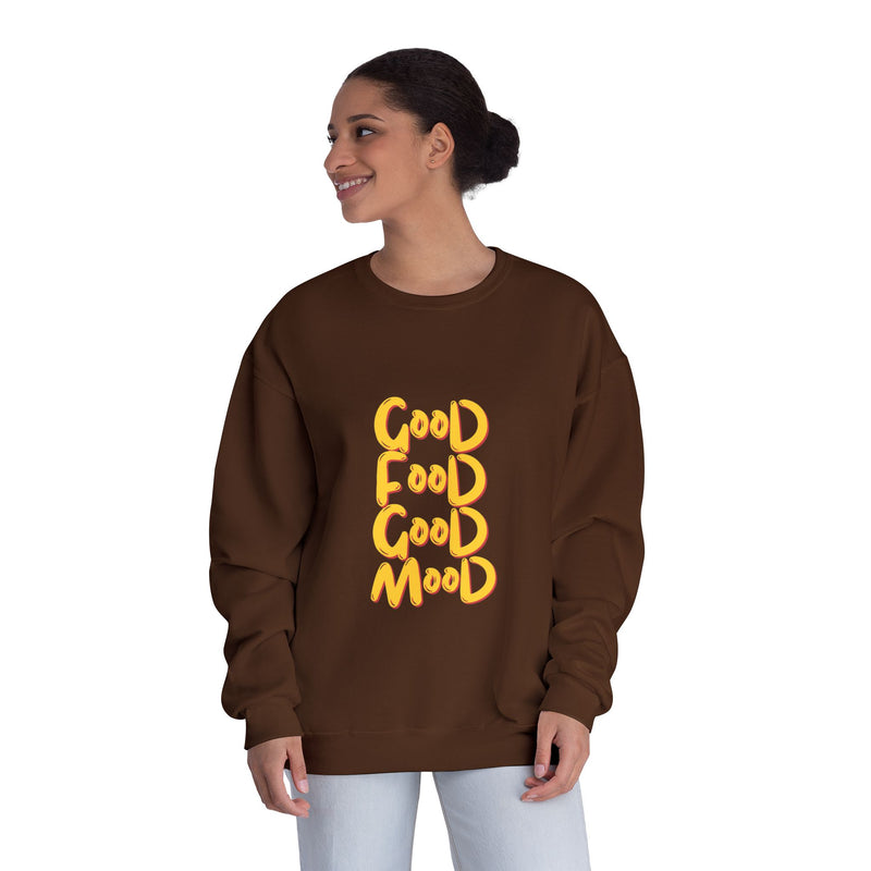 Good Food Good Mood Sweatshirt - Unisex NuBlend® Crewneck for Comfort and Style