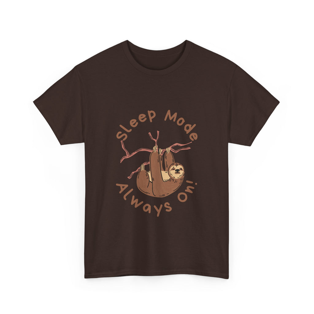Sleep Mode Sloth Unisex Heavy Cotton Tee - Relaxed Fit T-Shirt