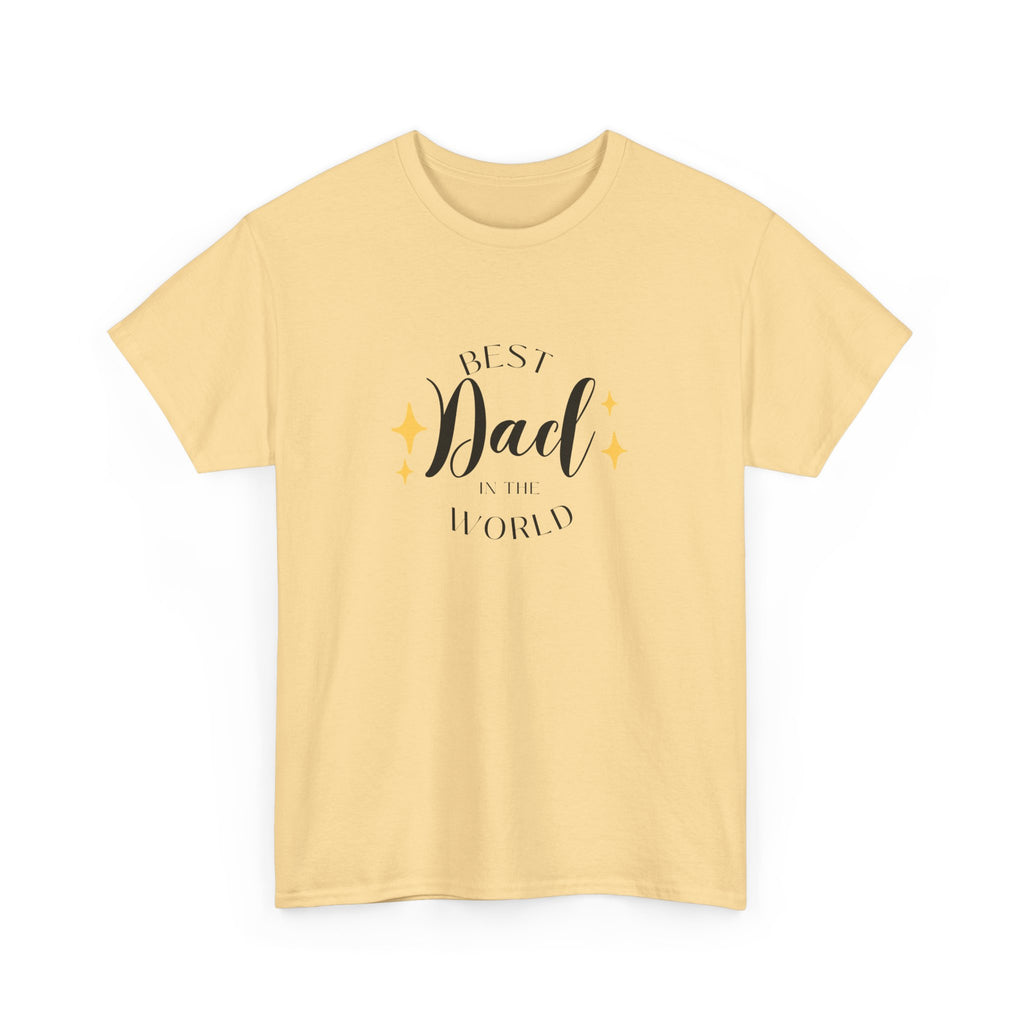 Best Dad Heavy Cotton Tee - Perfect Gift for Father's Day