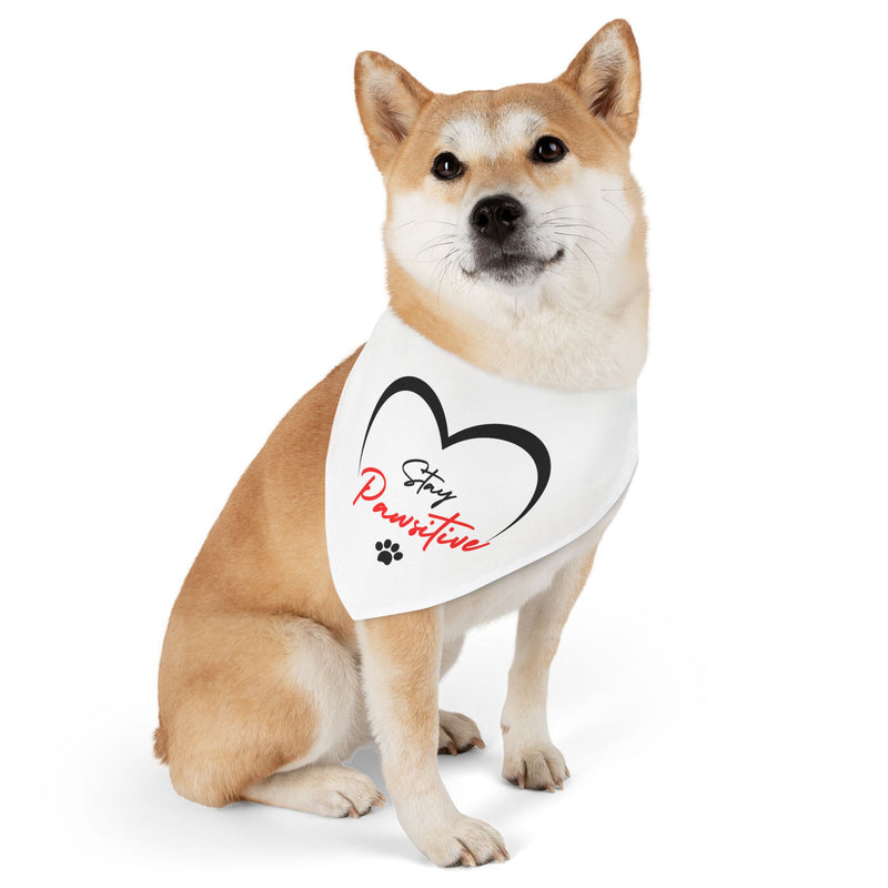 Stay Paw-sitive Pet Bandana Collar - Cute Dog Accessory for Positive Vibes