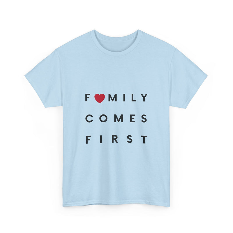 Family Comes First Unisex Heavy Cotton Tee