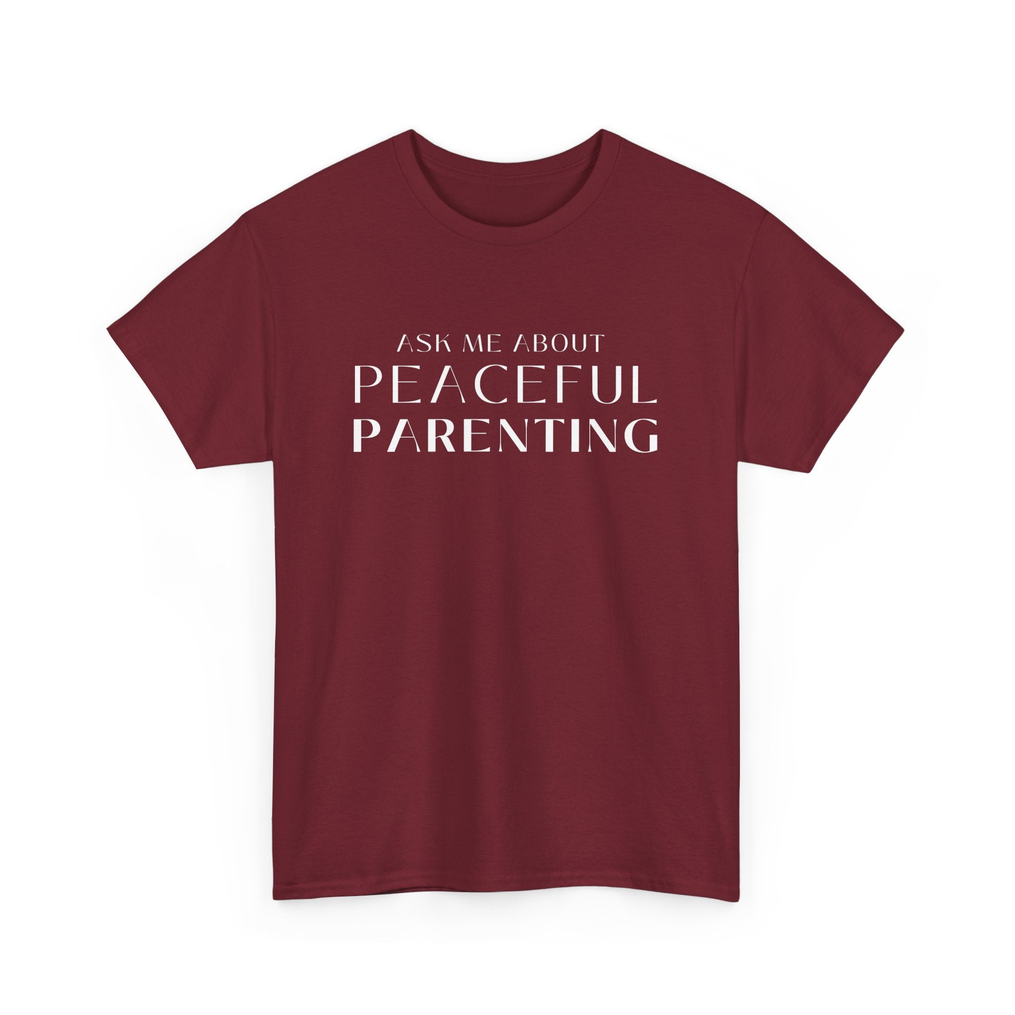 Peaceful Parenting Unisex Heavy Cotton Tee - Comfortable & Thoughtful Gift for Parents