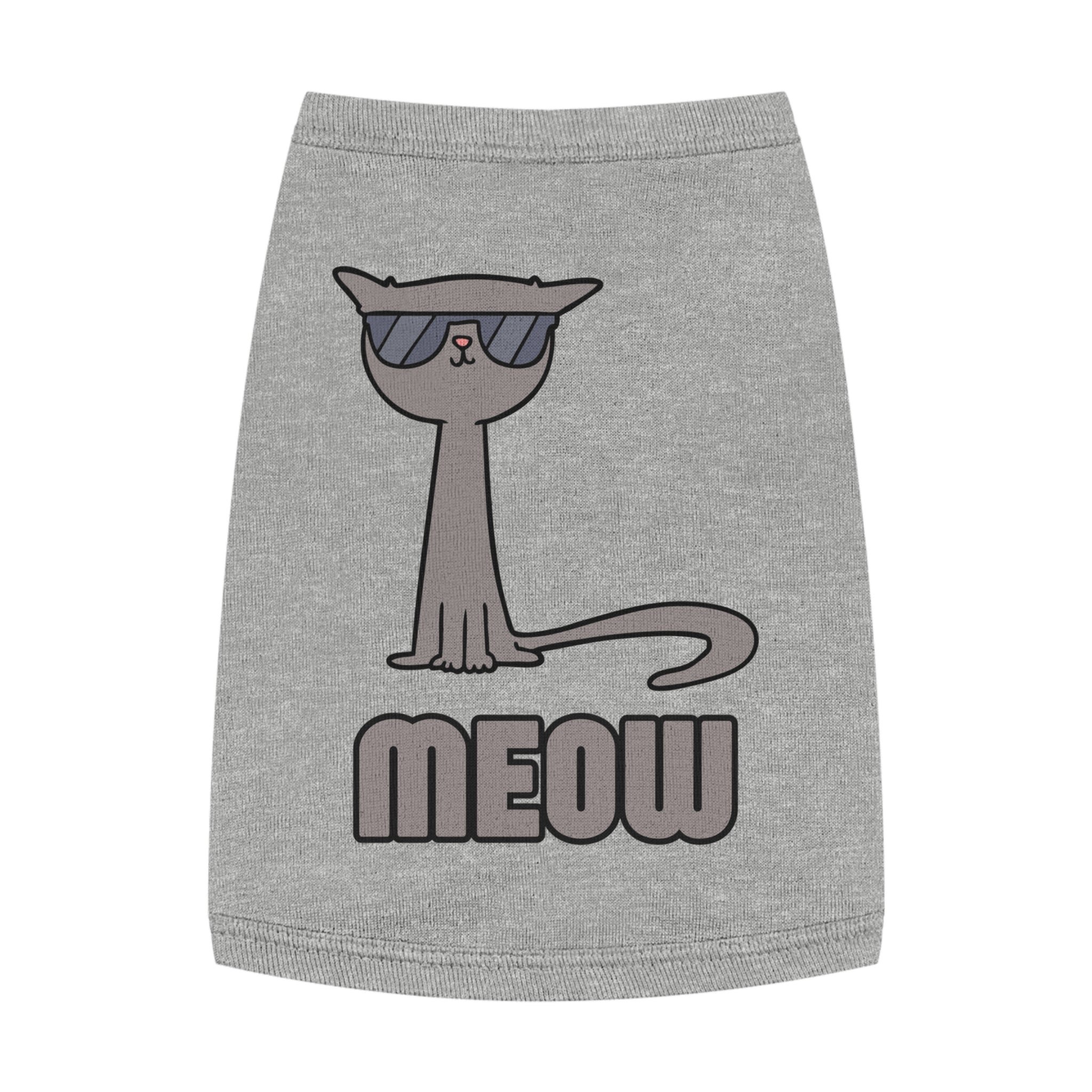 Cool Cat Pet Tank Top - Fun Meow Design for Stylish Pets